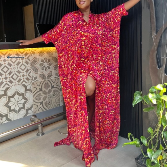 Dresses Nwt Hot Pink Oversized Buttondown Kaftan Shirt Dress Xxl